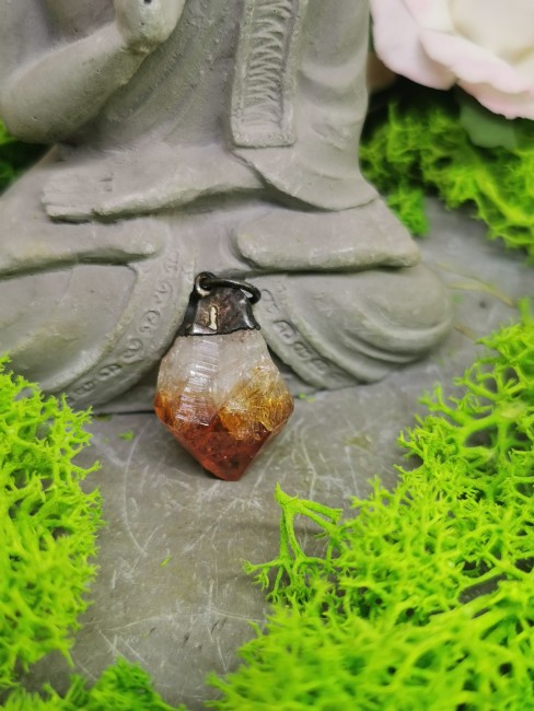 pendentif pierre citrine prisme