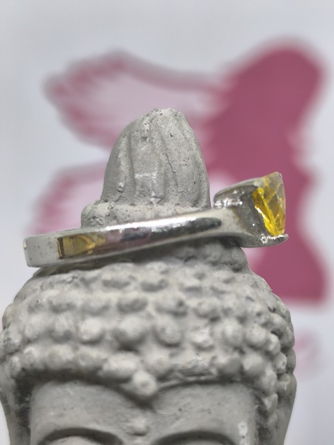 bijou femme argent citrine pierre jaune