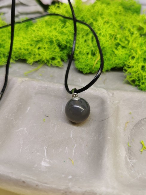 collier énergétique agate grise