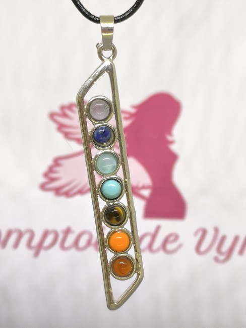 collier chakras pierres naturelles vertical