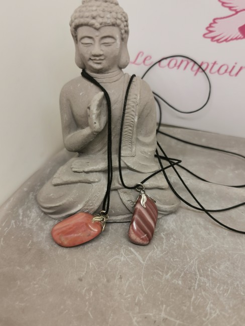 collier cordon noir réglable dolomite