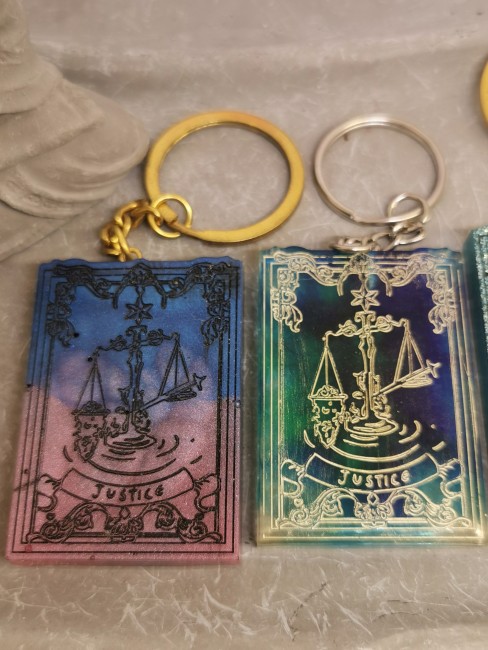tarot justice résine fait main