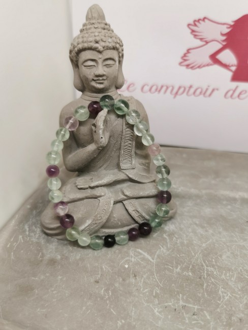 bracelet fluorine verte et violette