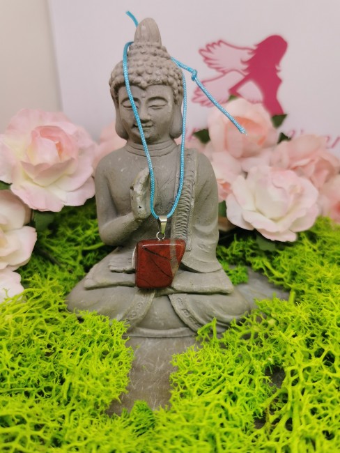 pendentif jaspe rouge naturel
