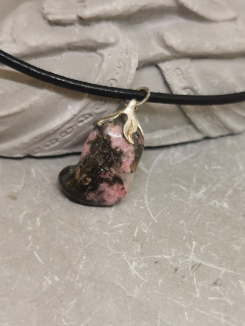 pendentif rhodochrosite rose