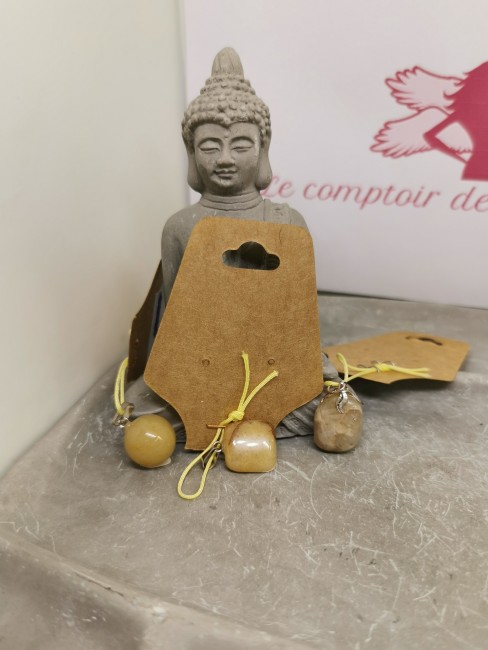 pendentif calcite orange lithotherapie