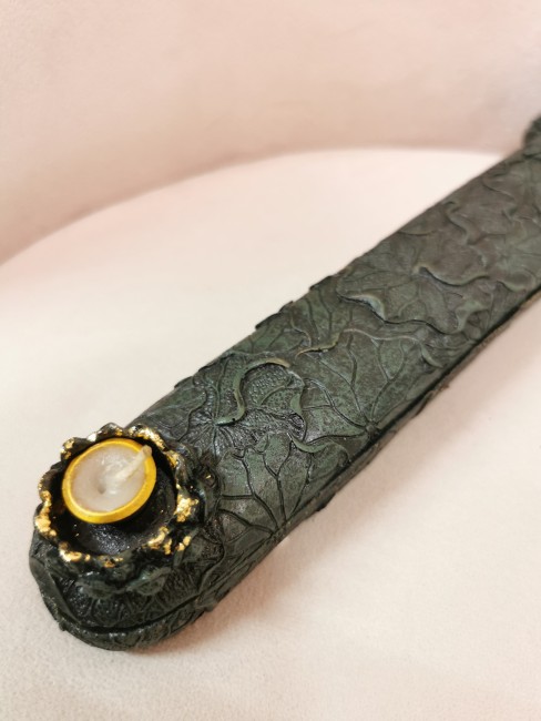 Support encens long en céramique style asiatique