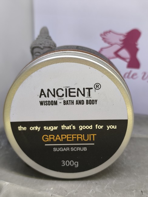 Gommage corps au sucre parfum pamplemousse en pot en verre