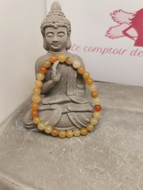 Bracelet en topaze jaune naturelle 6 mm bracelet topaze jaune pierre naturelle