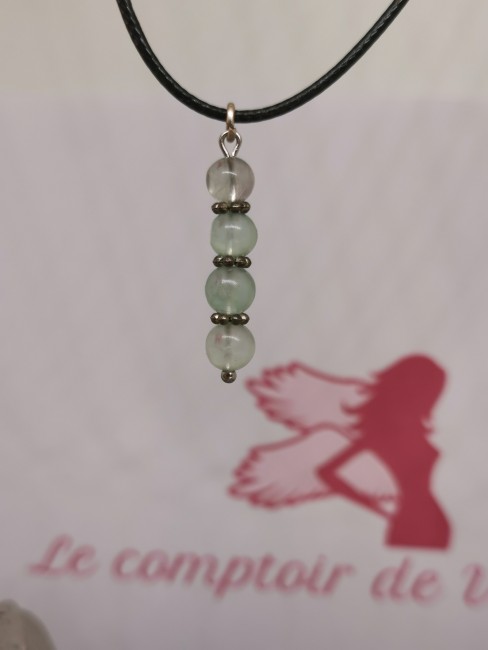 collier fluorine perles naturelles