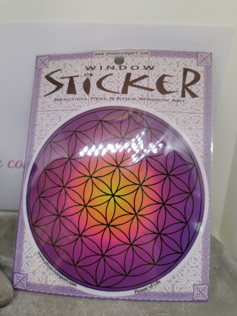 autocollant fleur de vie fenêtre