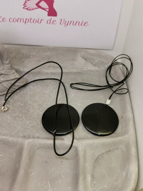 Collier Protection Énergétique Collier pierre protection noire