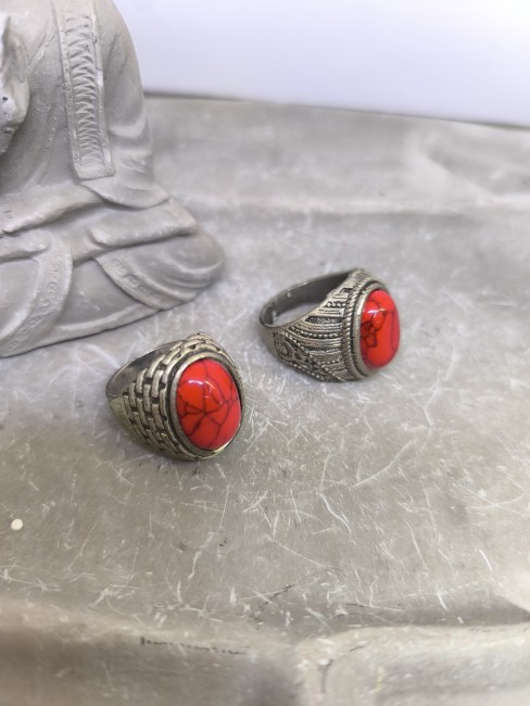 Bague homme acier inoxydable argent