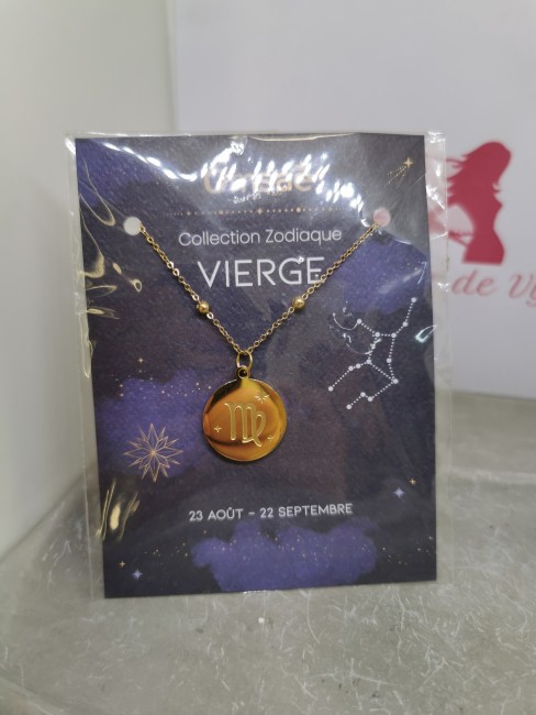 collier signe astrologique vierge