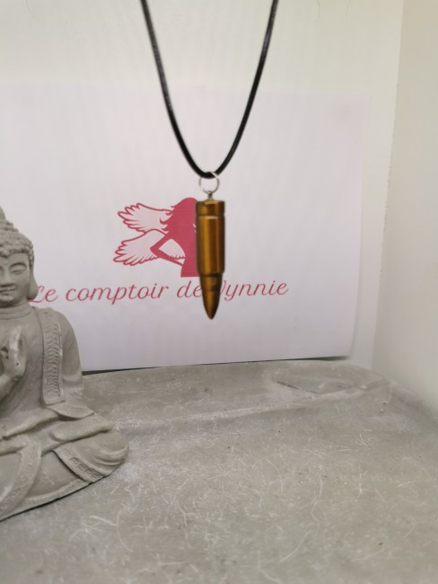 Collier œil du tigre pendentif oeil du tigre balle