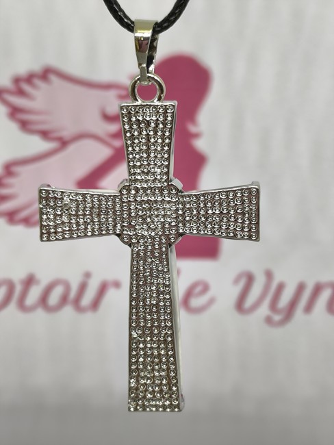 pendentif howlite blanche croix