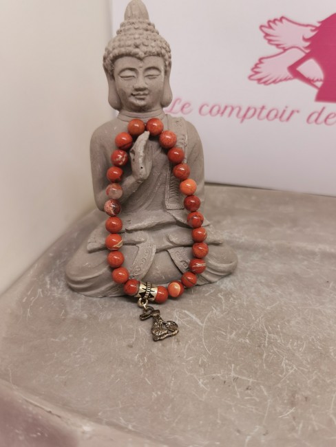 bracelet enfant pierre naturelle jaspe rouge