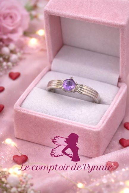 Bague argent 925 améthyste