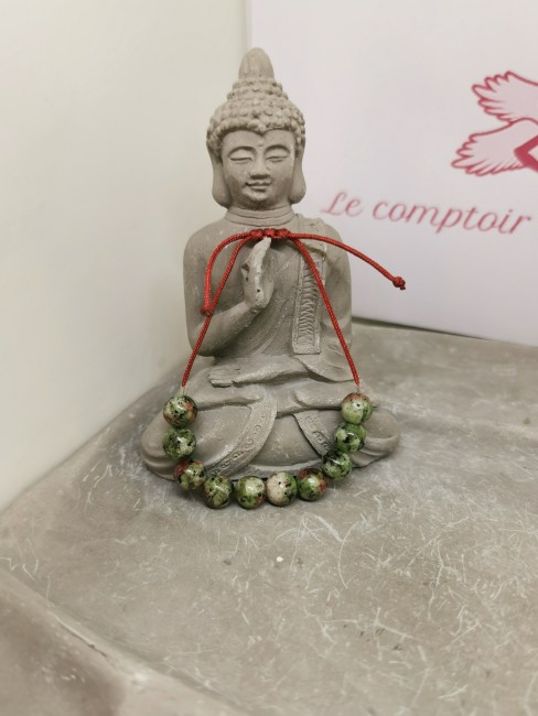 Bracelet zoisite ajustable