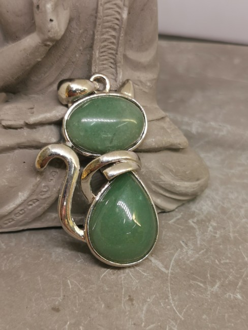 Pendentif chat pendentif chat aventurine