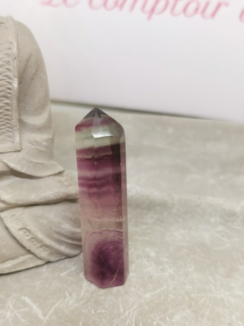 pierre fluorine multicolore pointe