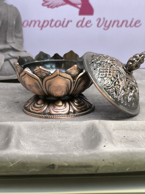 Brûleur encens lotus décoratif Brûleur d’encens lotus pour encens en grains