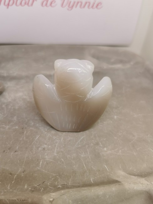 Hibou pierre naturelle agate