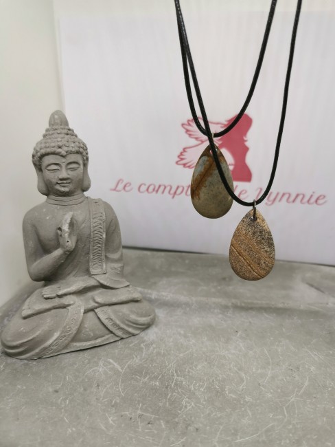 collier pierre naturelle ancrage jaspe