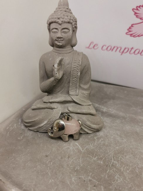 pendentif quartz rose amour