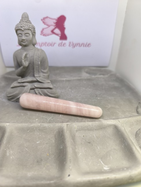 Massage visage pierre naturelle quartz rose ergonomique