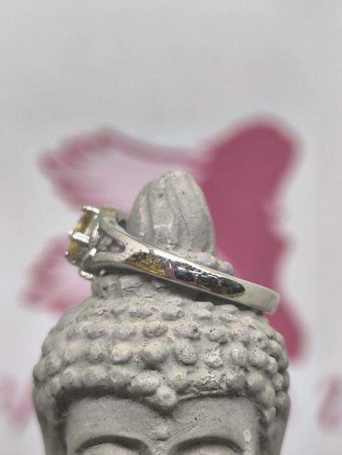 bijou femme argent citrine jaune