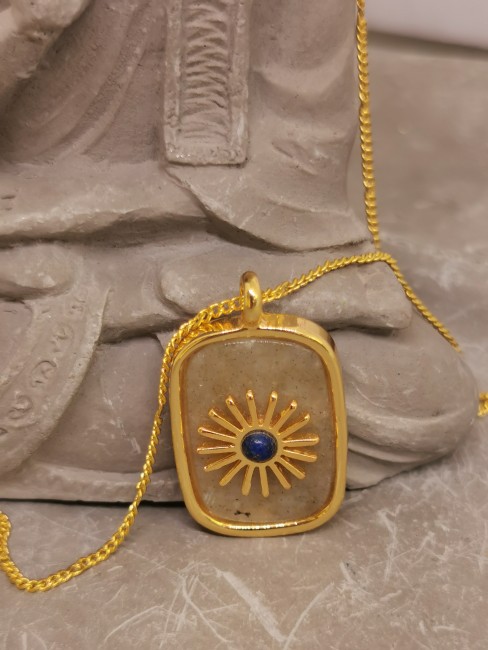 collier labradorite lapis lazuli