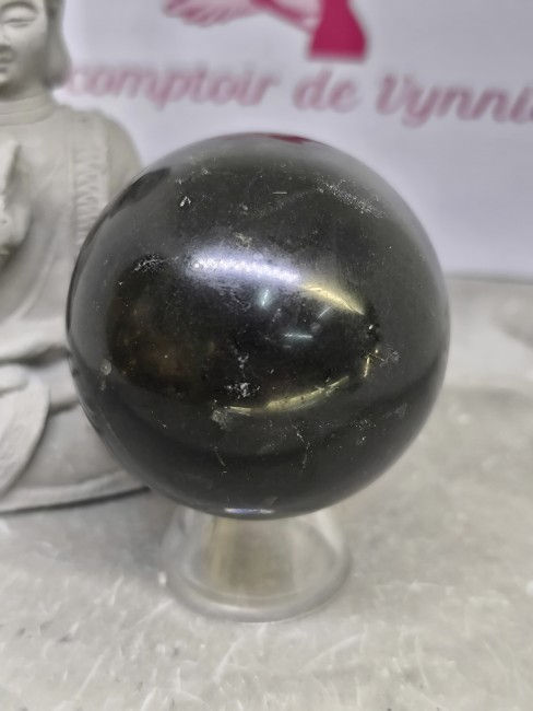 Boule en tourmaline noire naturelle de protection