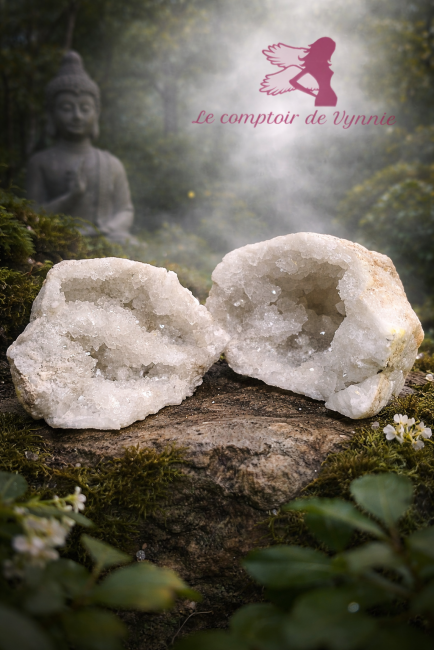 Géode cristal de roche naturelle