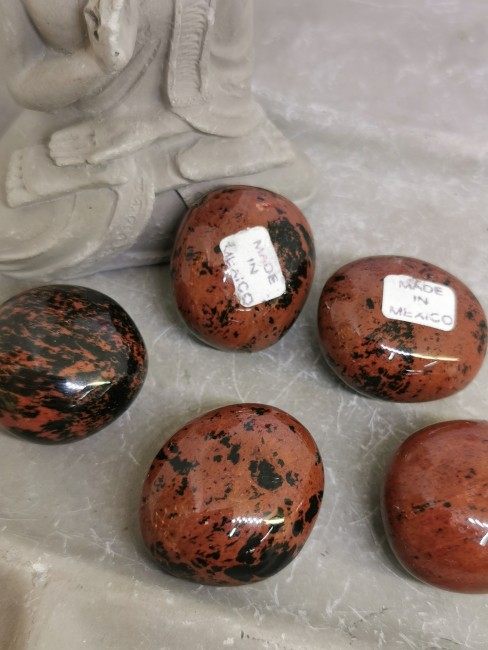 pierre naturelle obsidienne acajou galet