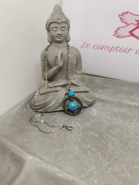 pendentif turquoise cercle