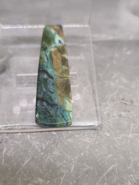 Pierre rare bois silicifié opalisé Bois silicifié opalisé bleu vert marron