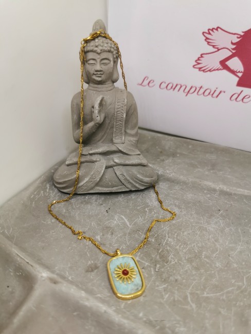 Bijou aigue-marine bleu clair naturel