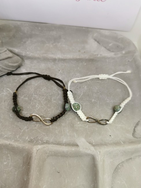 Bracelet infini pierre naturelle turquoise bracelet infini pierre turquoise naturelle