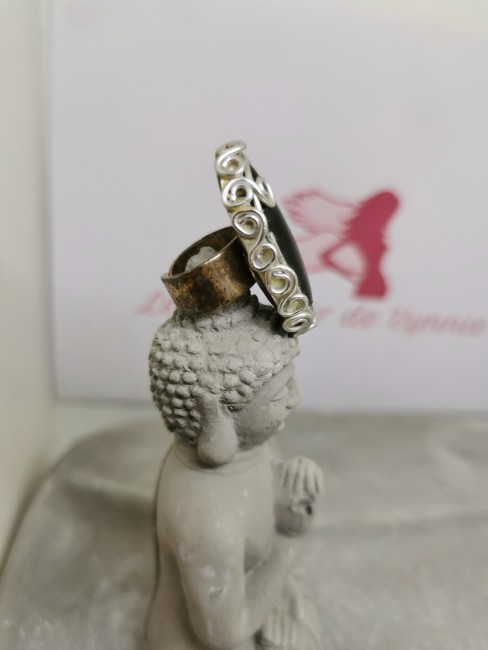 Bague protection en onyx noir