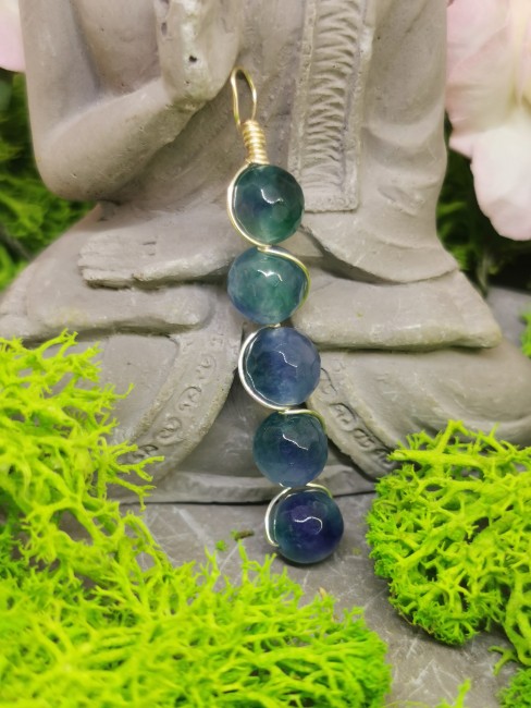 pendentif tourmaline melon d’eau bleue
