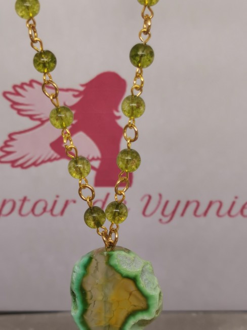 sautoir artisanal pierres naturelles