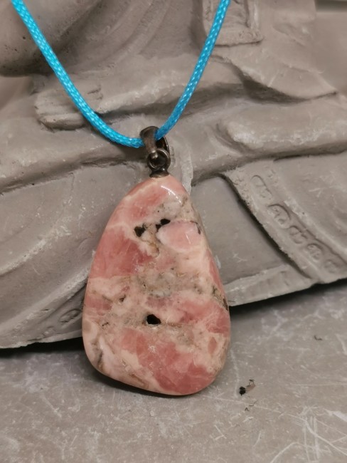 Rhodochrosite 2,6 cm Pierre d’Amour Pierre rhodochrosite rose pendentif