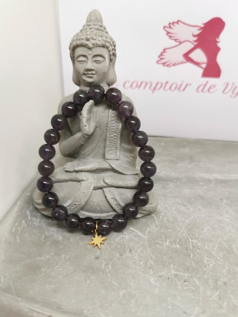 bracelet amethyste pierre naturelle