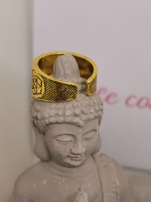 Bague Étoile de Salomon Protection Anneau homme étoile de Salomon gravée