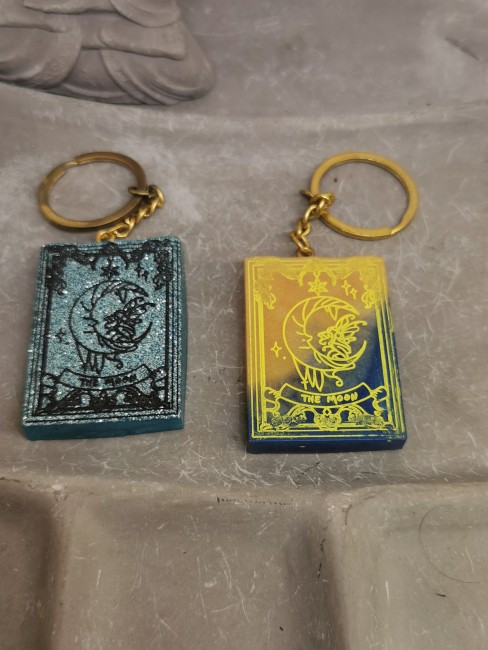carte tarot lune résine