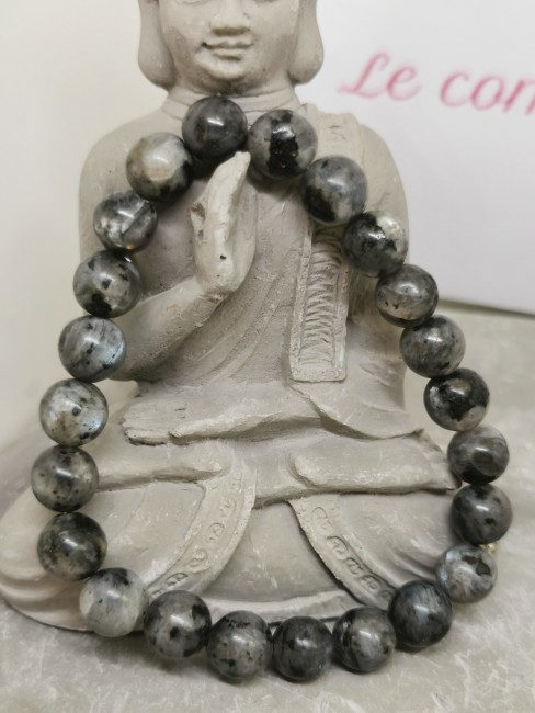 Bracelet Larvikite 8 mm – Pierre naturelle de protection