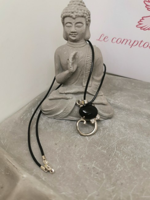 collier chat acier inoxydable