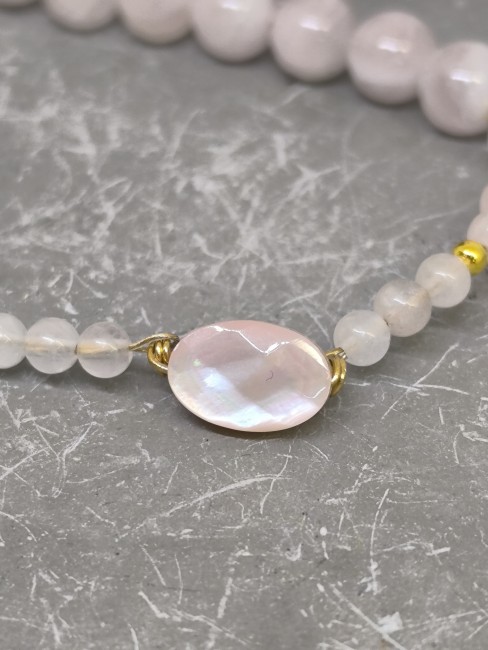 Collier amour et douceur pierres naturelles Collier pierres naturelles amour et douceur