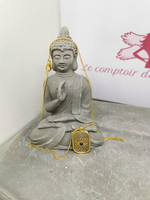 pendentif labradorite soleil doré